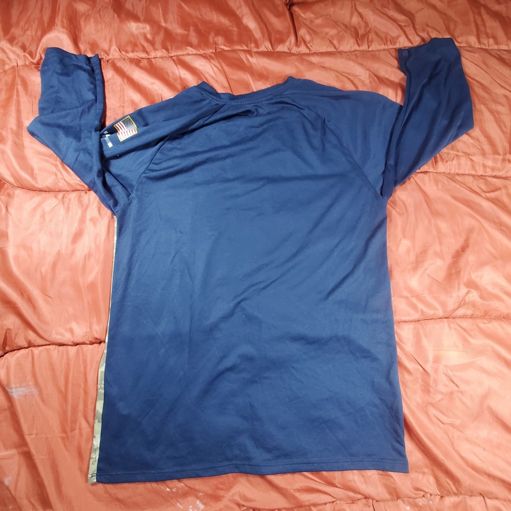Nike Dallas Cowboys Salute‎ Service Shirt Men M Camo Dri Fit OnField 3/4 Sleeve - Picture 4 of 13